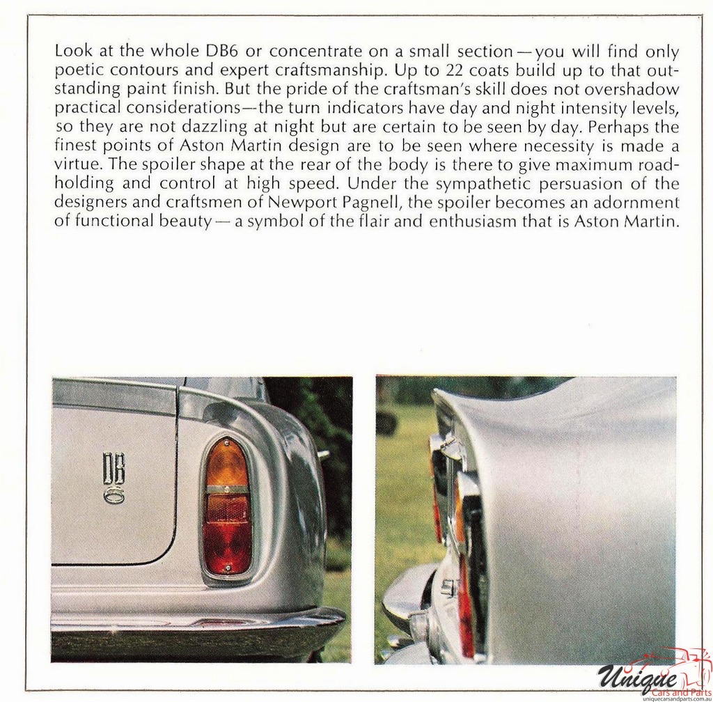 1965 Aston Martin DB6 Brochure Page 14